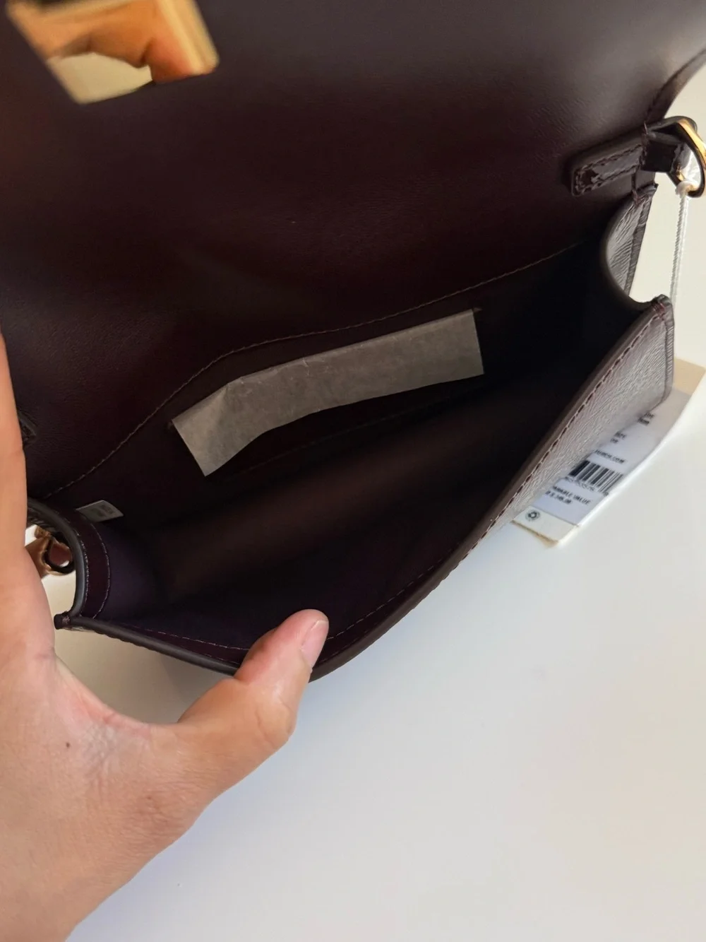 NWT. , Tory Burch Emerson Mini Crossbody Crinkle 170174 Agnello